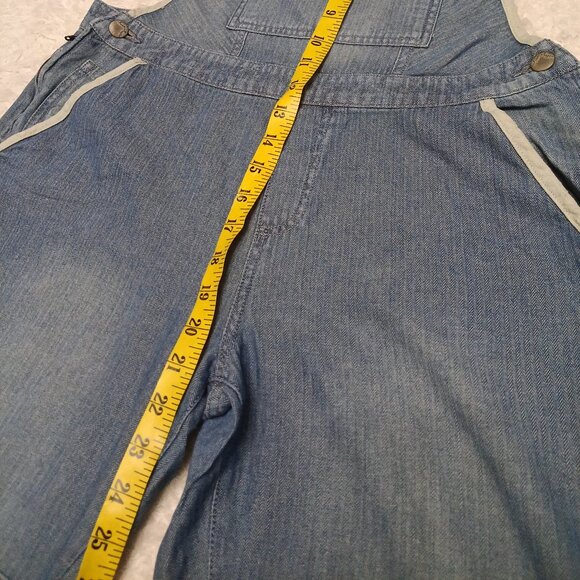 Free People Women's Blue Denim Cotton Overalls Jumpsuit Size 28 - Picture 6 of 9